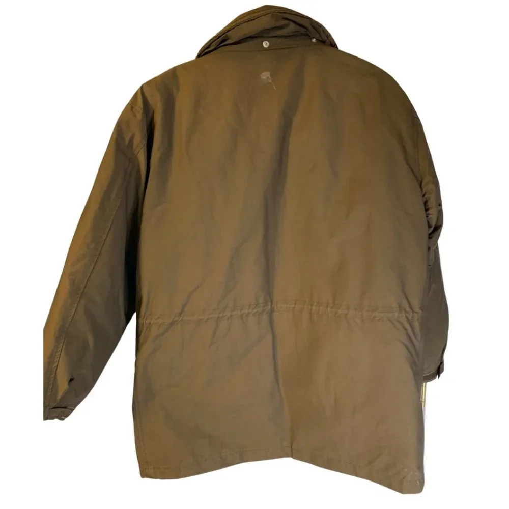 J. Crew Goose Down Coat Size M Men's Brown 550 Fill Power No Hood Quilted Lining